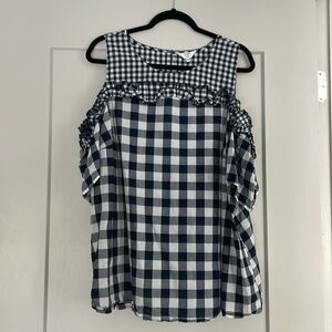 Off the shoulder checkered tank top